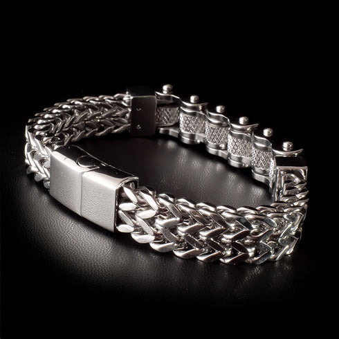 Fahrradkette Motorradkette armband herren silber kettearmband uniqal