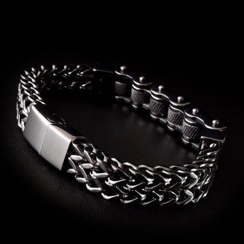 Fahrradkette Motorradkette armband herren silber kettearmband uniqal