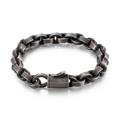 königsarmband byzantiener panzerkette herren edelstahl brushed uniqal sale