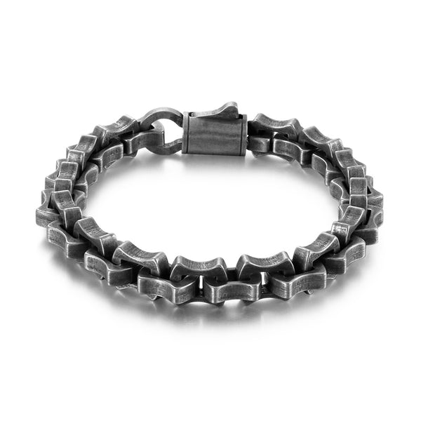 brushed königskette edelstahl herren armband byzantiener stahlarmband uniqal