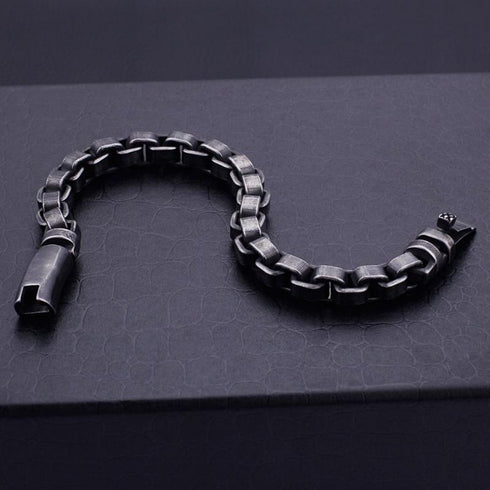 brushed königskette chain edelstahl herren manner uniqal