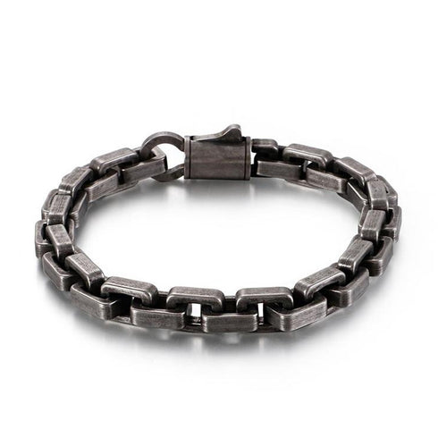 Panzerkette Armband herren edelstahl königskette brushed uniqal