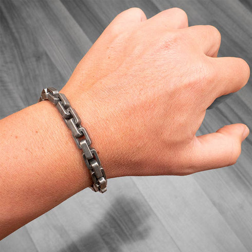 Panzerkette Armband herren edelstahl königskette brushed uniqal