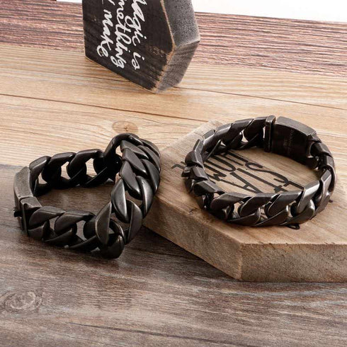 gebürstetes panzerkette königsarmband herren männer königskette byzantiner armband uniqal