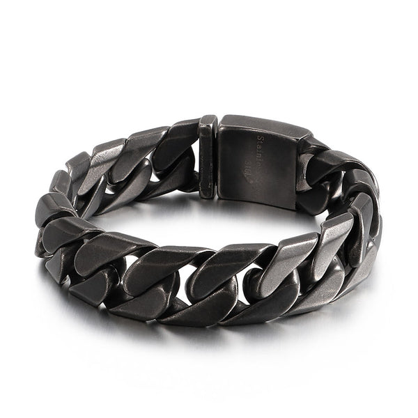 gebürstetes panzerkette königsarmband herren männer königskette byzantiner armband uniqal