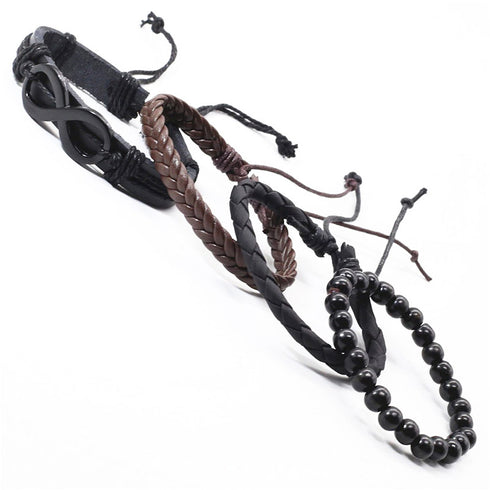 infinity lederarmband herren unendlichkeit uniqal