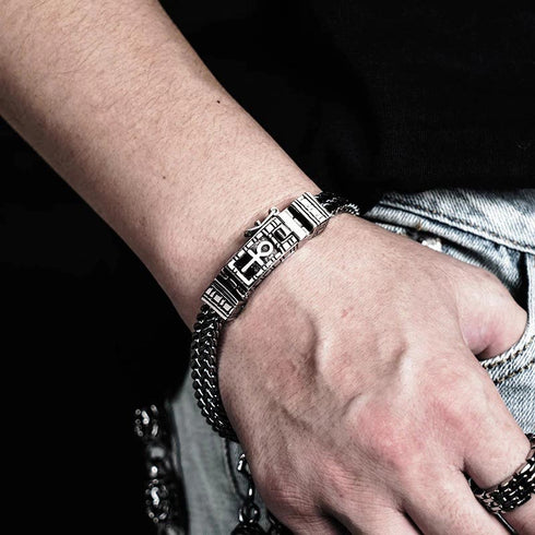 Königsarmband ANKH Panzerkette armband gott vintage chain bracelet uniqal