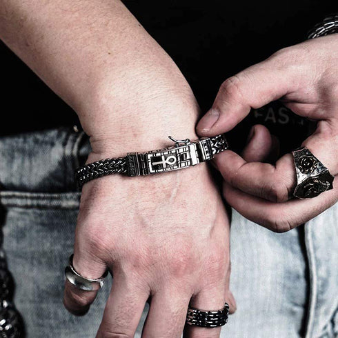 Königsarmband ANKH Panzerkette armband gott vintage chain bracelet uniqal