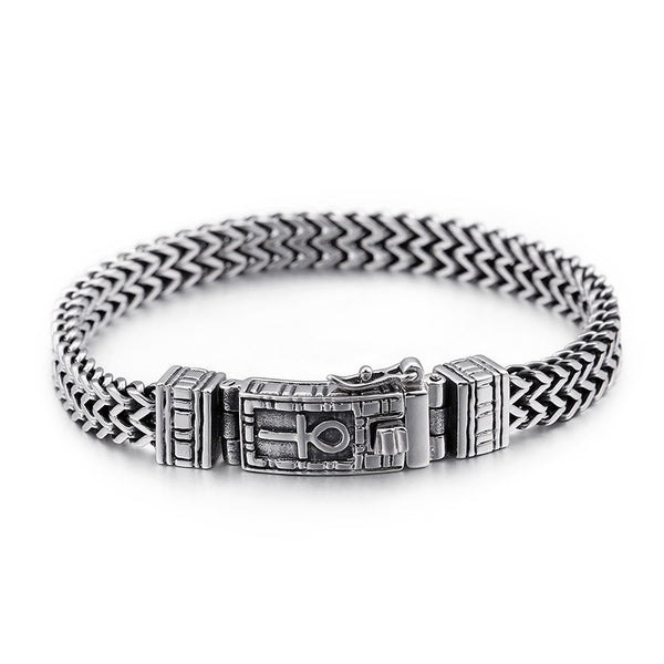 Königsarmband ANKH Panzerkette armband gott vintage chain bracelet uniqal