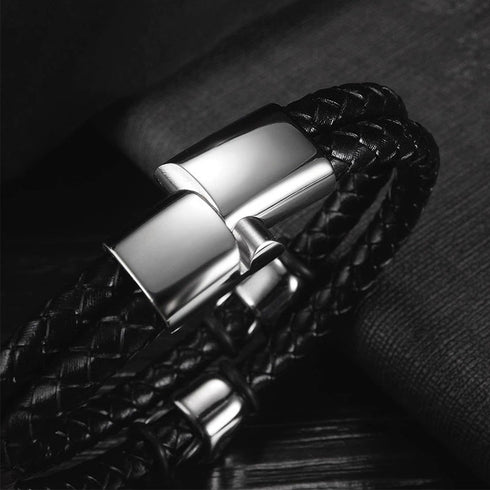 Totenkopf skull lederarmband herren damen leather bracelet skeleton uniqal