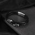 Totenkopf skull lederarmband herren damen leather bracelet skeleton uniqal