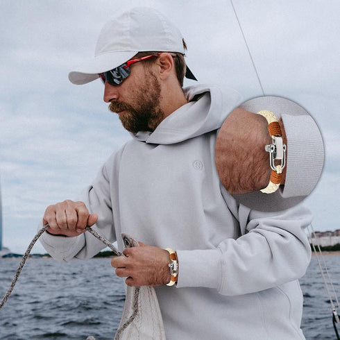 maritimes nautisches unisex armband segeltau schaekel uniqal