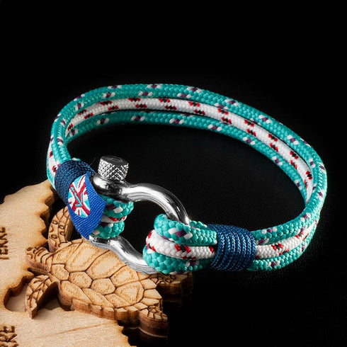 Maritimes nautischesh Blau Armband segeltau unisex uniqal