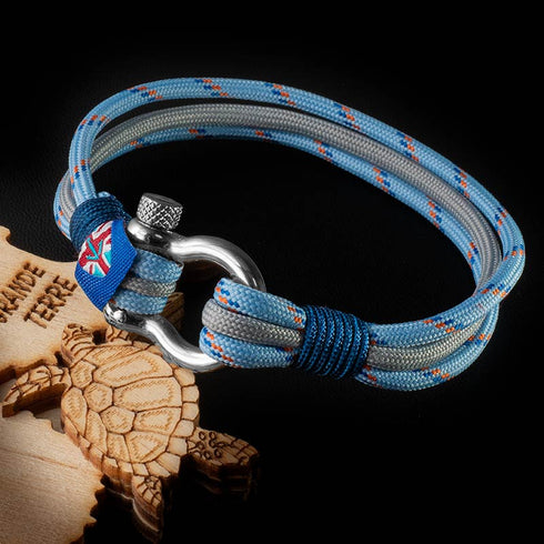 Maritimes nautischesh Blau Armband segeltau unisex uniqal