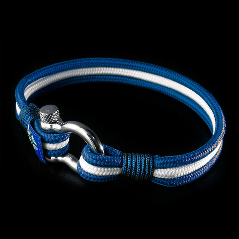Maritimes Armband aus segeltau und Schäkel uniqal