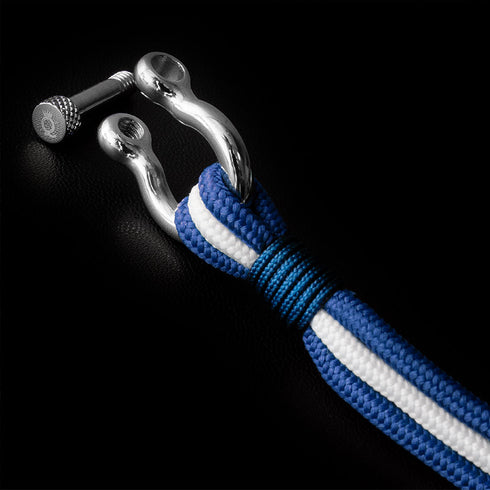 Maritimes Armband aus segeltau und Schäkel uniqal