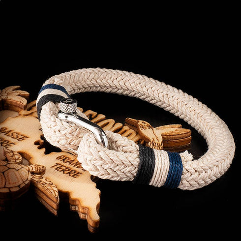 maritimes nautisches unisex armband segeltau schaekel uniqal