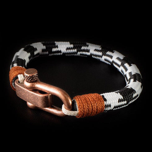 Maritimes nautisches Armband aus segeltau schäckel uniqal