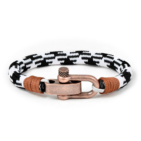 Maritimes nautisches Armband aus segeltau schäckel uniqal