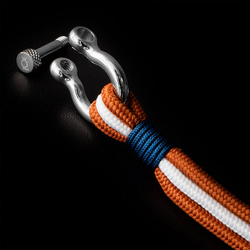 Maritimes Armband aus segeltau und Schäkel uniqal