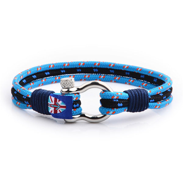 Maritimes nautisches Armband aus segeltau schäckel uniqal