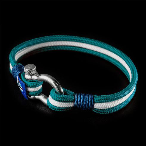 Maritimes Armband aus segeltau und Schäkel uniqal