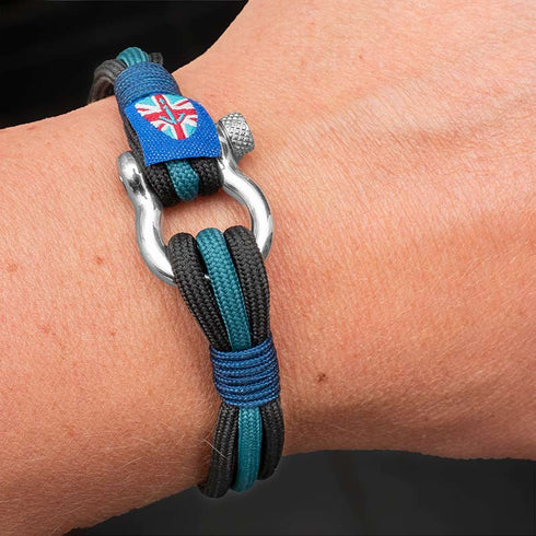 blaues maritimes nautisches Armband aus segeltau von Uniqal