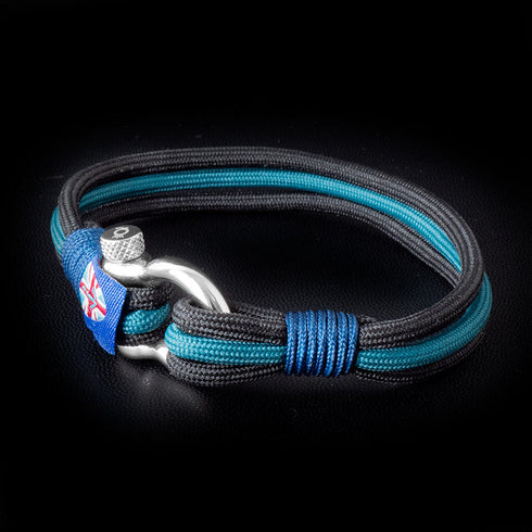 blaues maritimes nautisches Armband aus segeltau von Uniqal