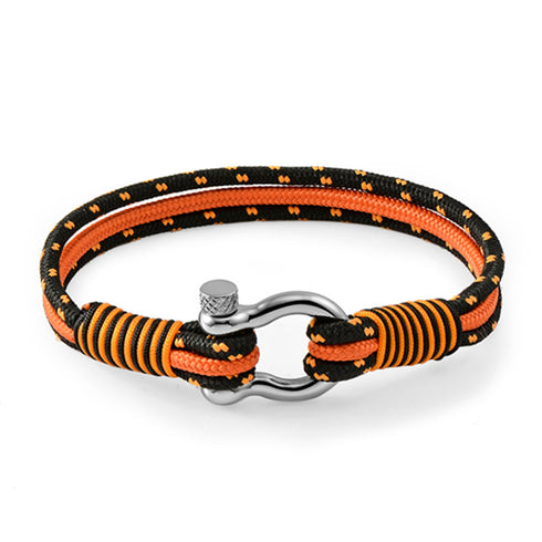 Maritimes nautisches Armband aus segeltau schäckel uniqal