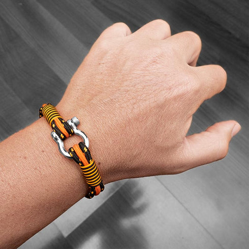 Maritimes nautisches Armband aus segeltau schäckel uniqal