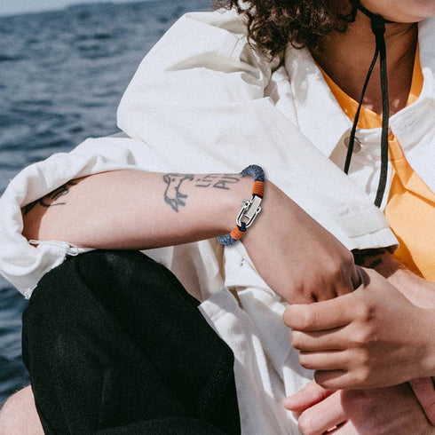 maritimes nautisches unisex armband segeltau schaekel uniqal