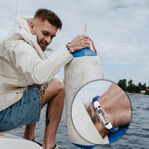 maritimes nautisches unisex armband segeltau schaekel uniqal