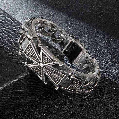 panzerarmband herren königsarmband chain bracelet edelstahl uniqal