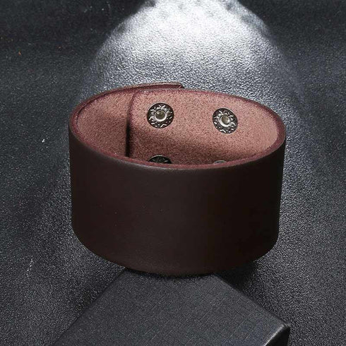 braunes rohleder armband herren manschette breitarmband uniqal sale