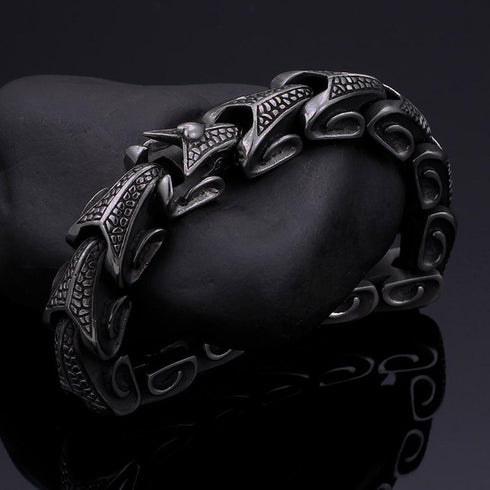 panzerarmband herren königsarmband chain bracelet edelstahl uniqal