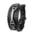 schwarzes rohleder armband herren manschette breitarmband uniqal sale
