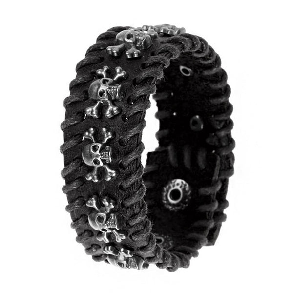 totenkopf skull rohleder armband herren manschette uniqal sale