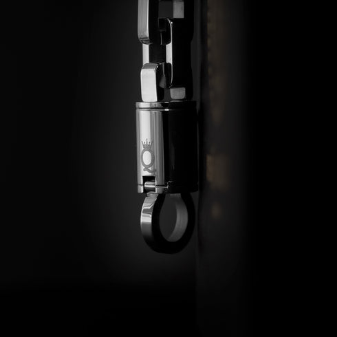 Siberarmband königskette edelstahl versilbert herren stahlarmband uniqal