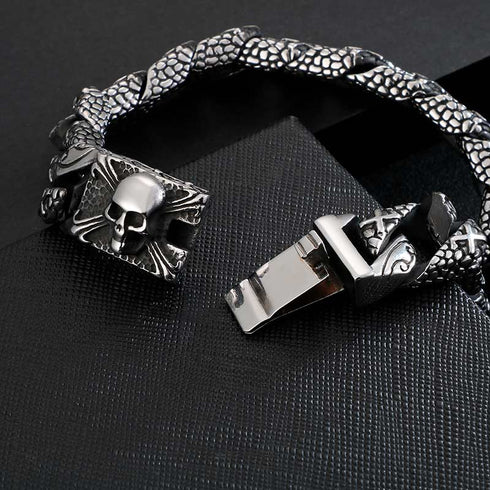 Totenkopf armband chain panzerkette edelstahl bracelet skull