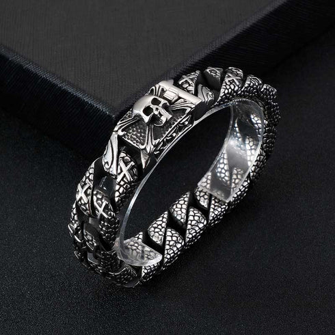 Totenkopf armband chain panzerkette edelstahl bracelet skull