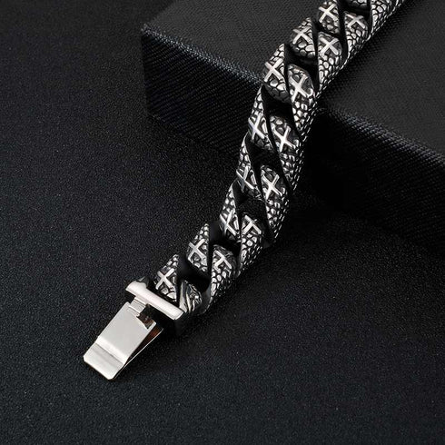 Totenkopf armband chain panzerkette edelstahl bracelet skull