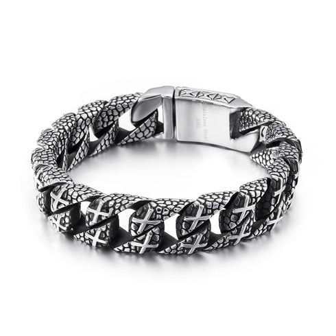 Totenkopf armband chain panzerkette edelstahl bracelet skull