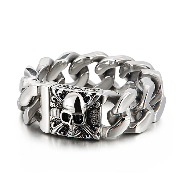 panzerarmband herren königsarmband chain bracelet edelstahl uniqal