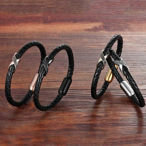 unendlichkeit leder armband herren infinity bracelet uniqal