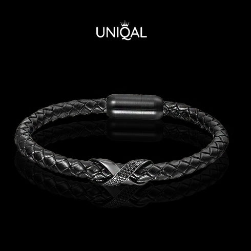 unendlichkeit leder armband herren infinity bracelet uniqal