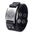 UNIQAL VALKNUT Wikinger Lederarmband aus echtem Rindleder mit nordischem Symbol für Herren, Viking Schmuck und markanten Look