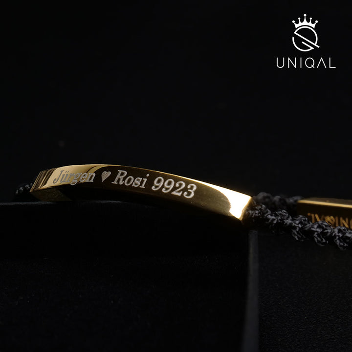 Armband Herren Damen Gravur Gold Uniqal