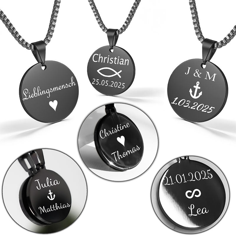 24K Gold Name Necklace Necklaces With Names Engraved Engraved - Main Image