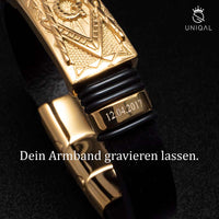 personalisiert mit gravur Freimaurer schmuck armband herren masonic winkel zirkel uniqal sale
