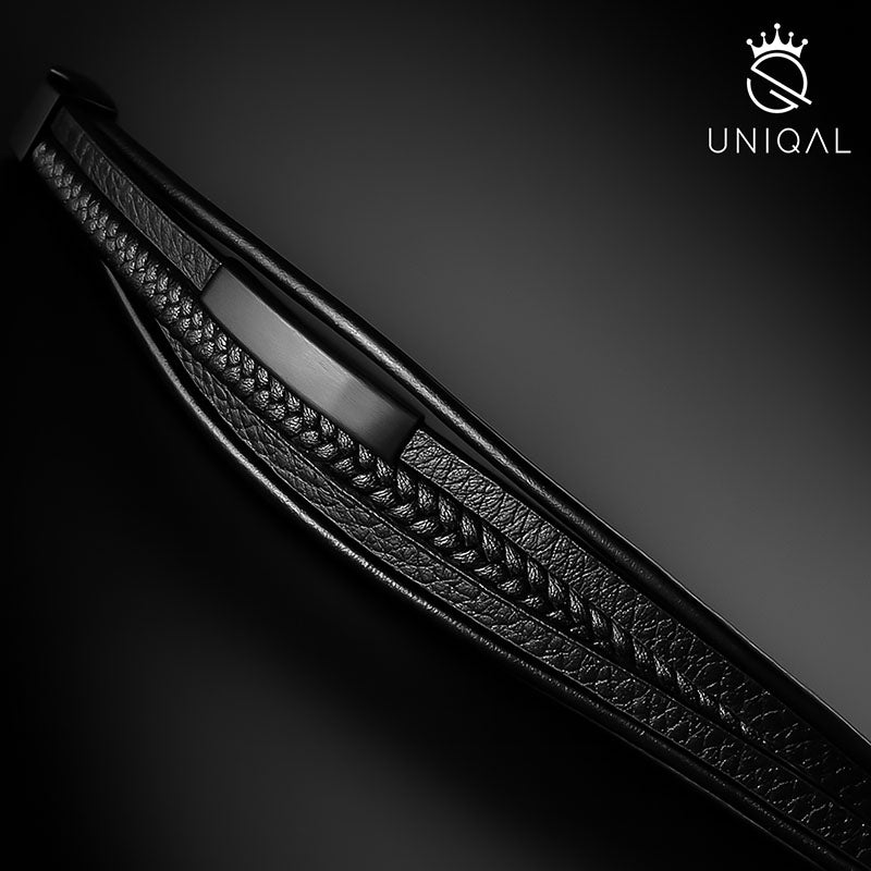 Lederarmband Herren mit Gravur persönlich personalisiert uniqal